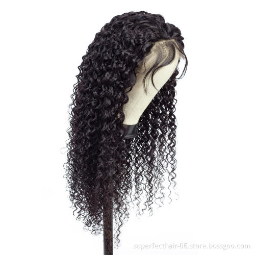 HD 13*4 Lace Front Wigs 100% Human Hair  180% Density Curly Lace Wig With Baby Hair Remy Pre Plucked Natural Lace Wig